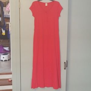 Coral maxi dress